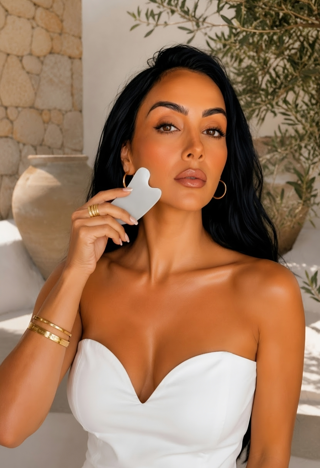 Guasha Stainless Steel face massage.