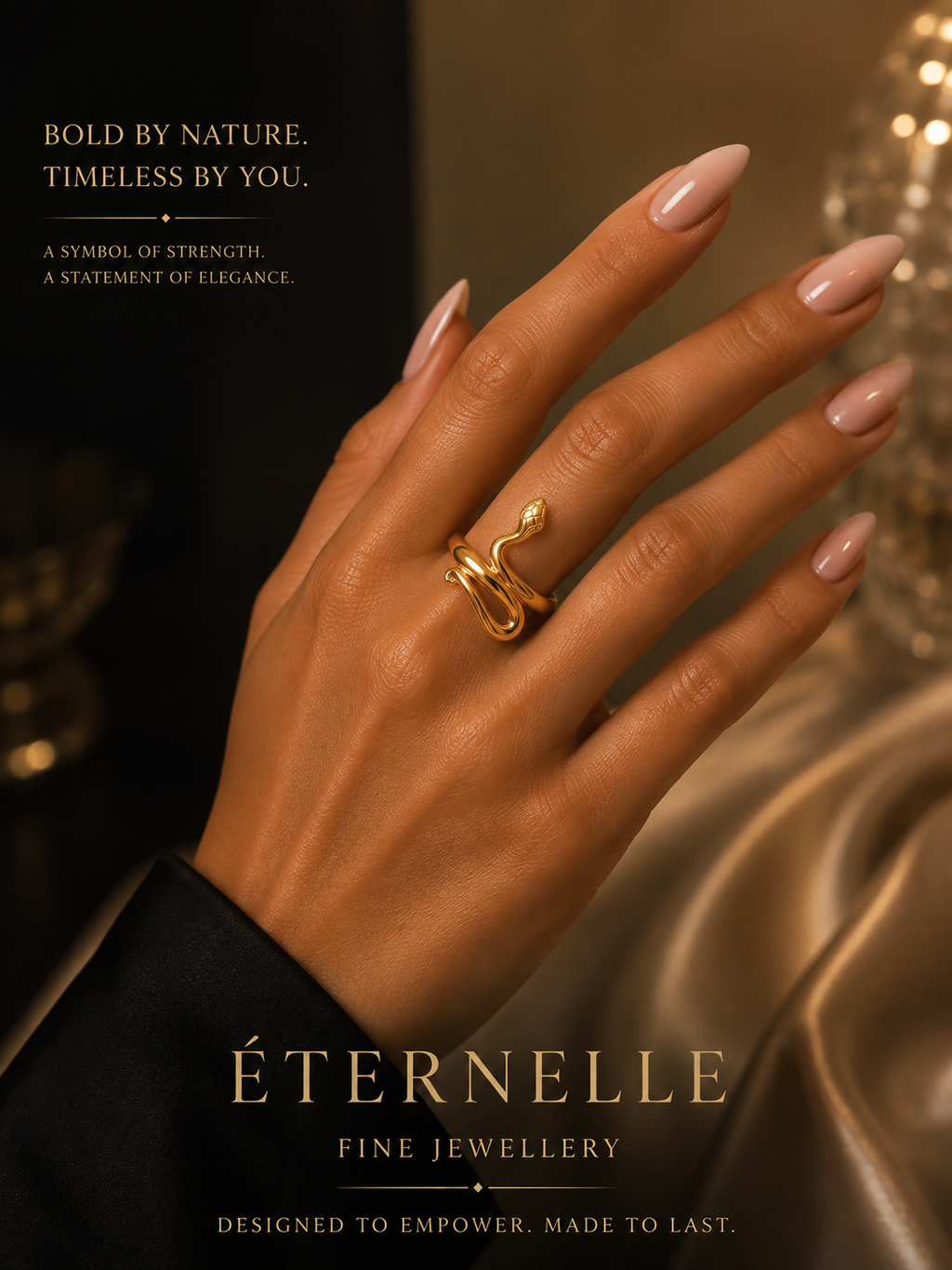 Ring: Serpentine stainless steel ring