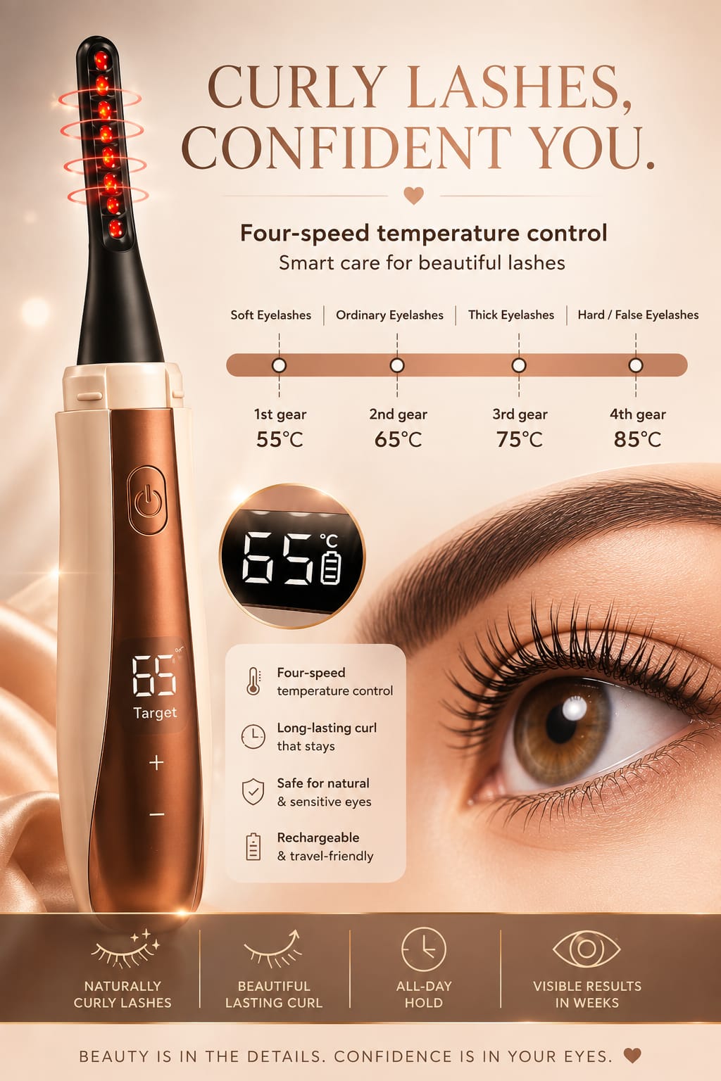 Electric Heating Eyelash Curling Tool